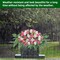 Artificial Cemetery Flower Saddle – Pink & White Silk Rose Headstone Bouquet, Outdoor Grave Memorial Flowers with Vase, Tombstone Decoration